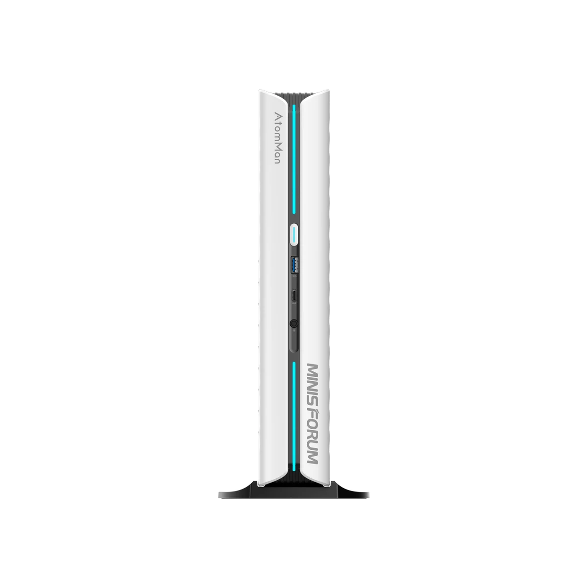 MINISFORUM AtomMan G1 Pro 상단과 후면 디자인