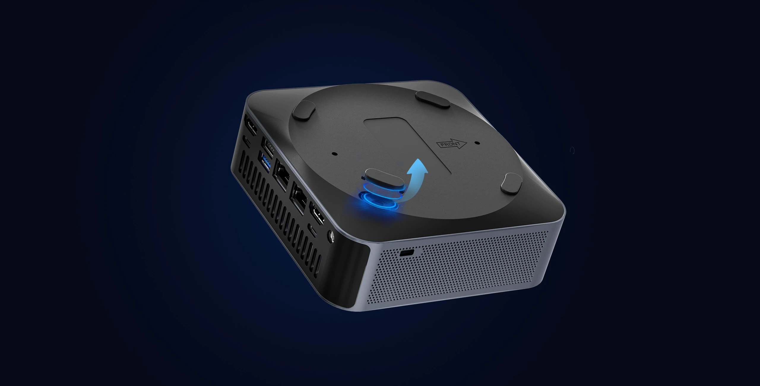 GEEKOM GT1 Mega 하단과 포트 구성 이미지