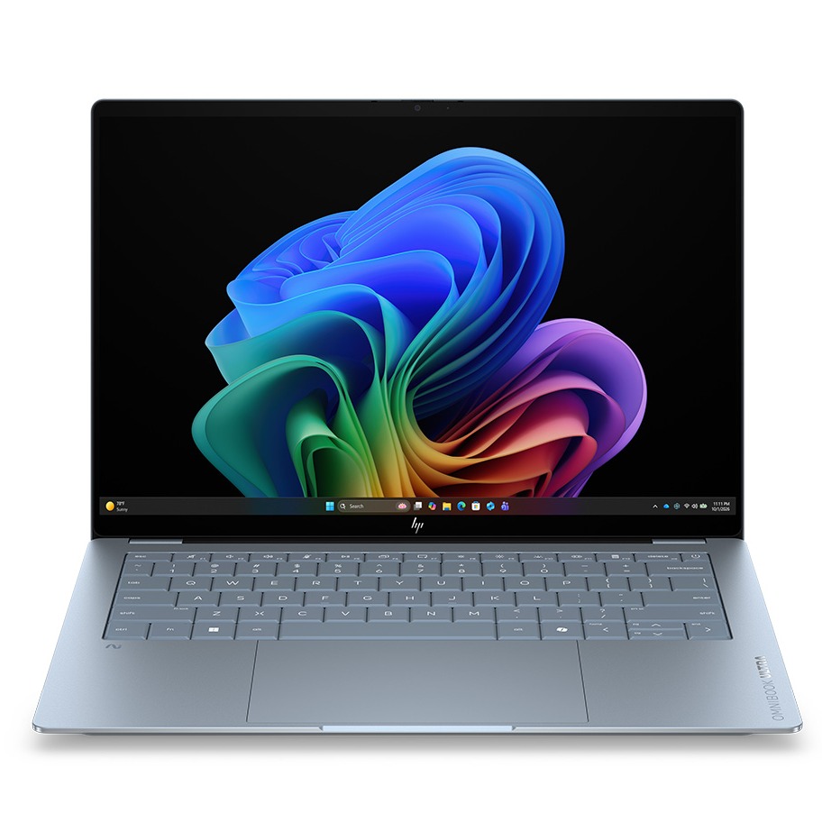 HP 2026 옴니북 울트라 AI 14 스냅드래곤 스냅드래곤 X 시리즈 2세대, Stone blue, 14-kg0007QU, 512GB, 16GB, WIN11 Home 쿠팡 실제 상품 사진 1